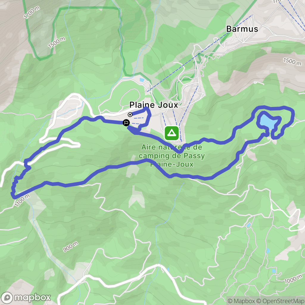 Passy : carte du parcours de randonnée - France