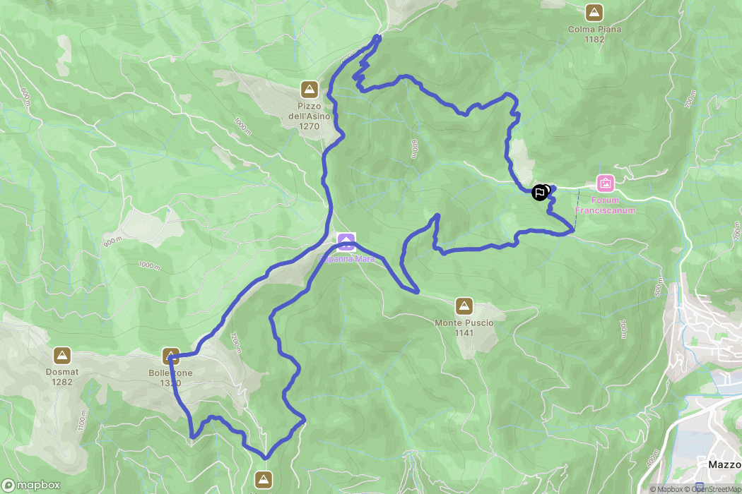 : carte du parcours de randonnée - Italy