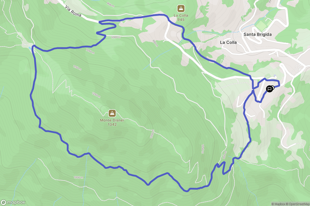 Colla-muggiasca : carte du parcours de randonnée - Italy