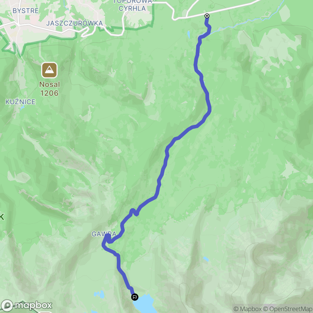 Zakopane: mapa trasy - Poland