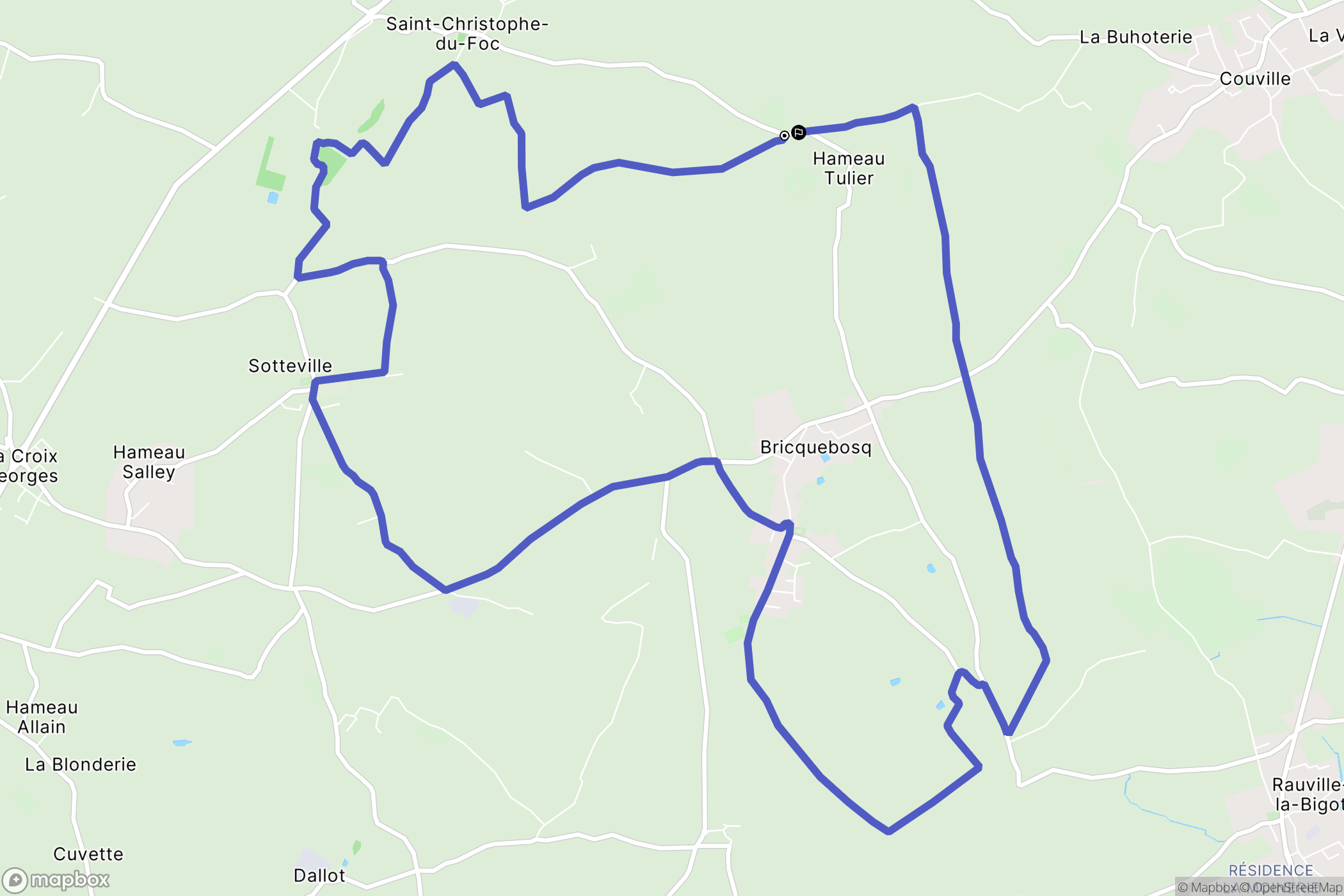 Saint-Christophe-du-Foc : carte du parcours de randonnée - France