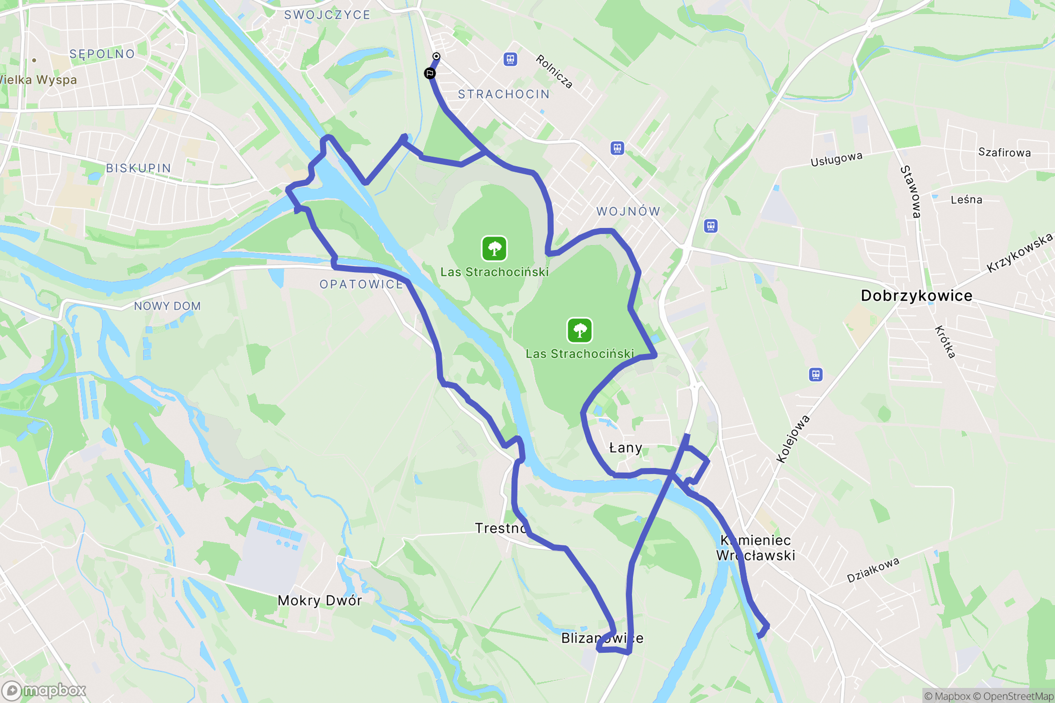 Wrocław: mapa trasy - Poland