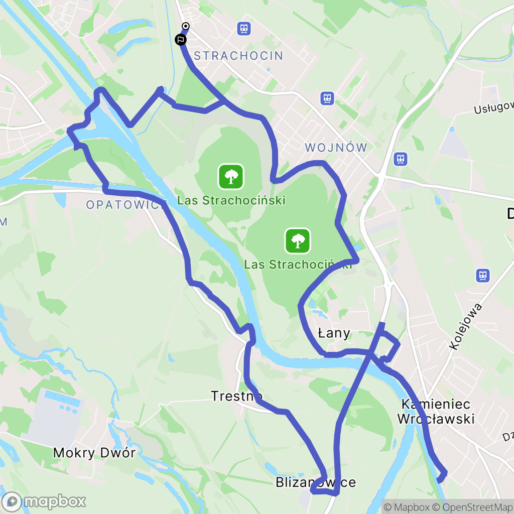 Wrocław: mapa trasy - Poland