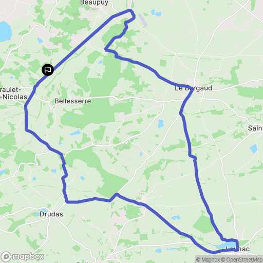 Lagraulet-Saint-Nicolas : carte du parcours de randonnée - France