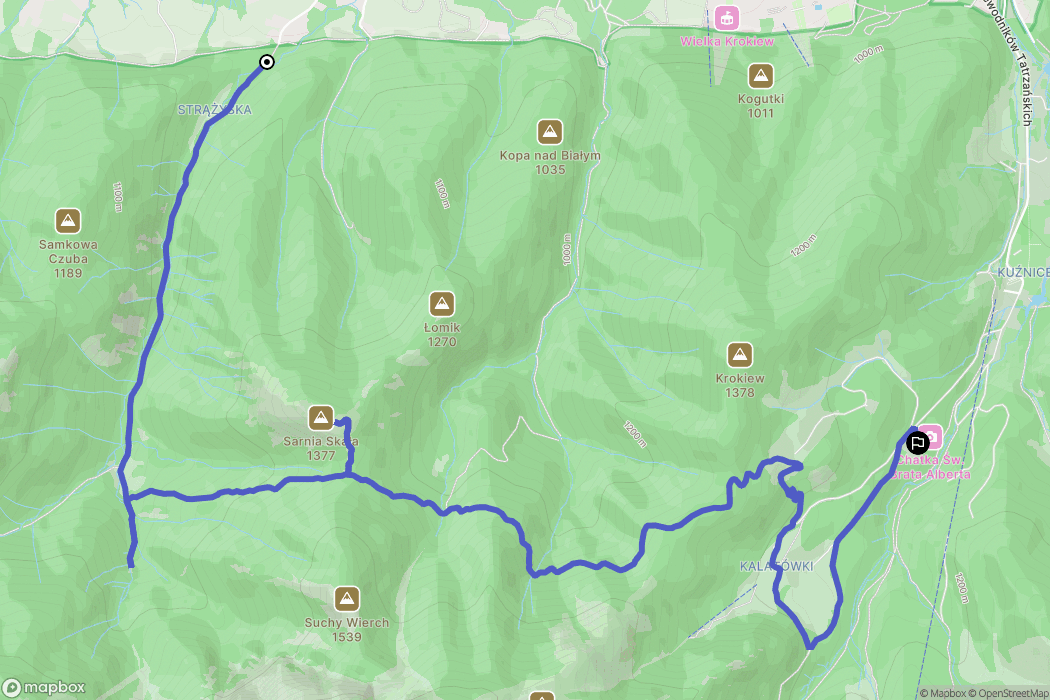 Zakopane: mapa trasy - Poland