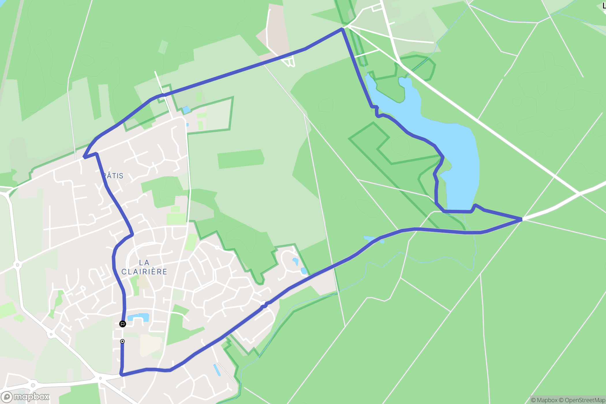 Rambouillet : carte du parcours de randonnée - France