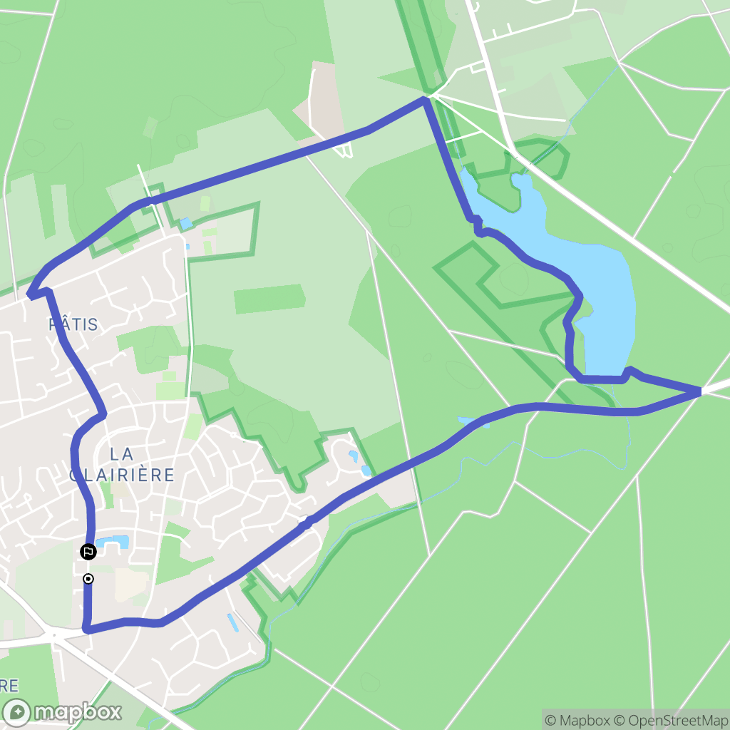 Rambouillet : carte du parcours de randonnée - France