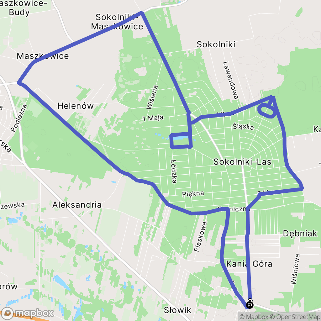 Kania Góra: mapa trasy - Poland