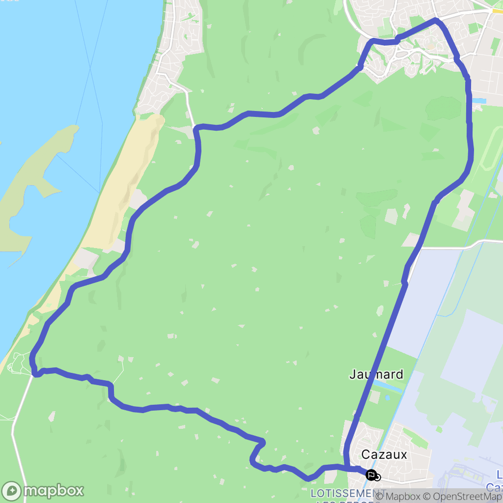La Teste-de-Buch : carte du parcours de randonnée - France