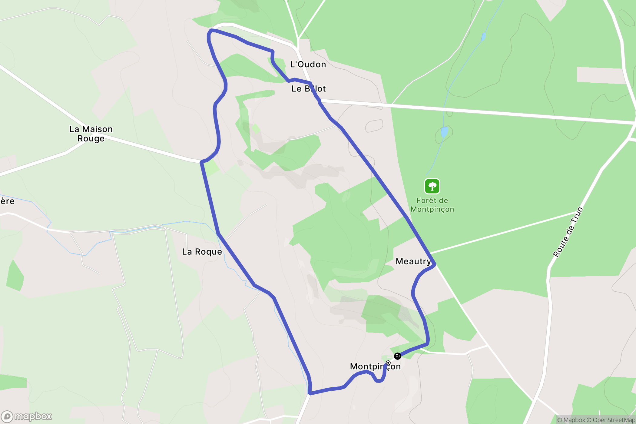 Saint-Pierre-en-Auge : carte du parcours de randonnée - France
