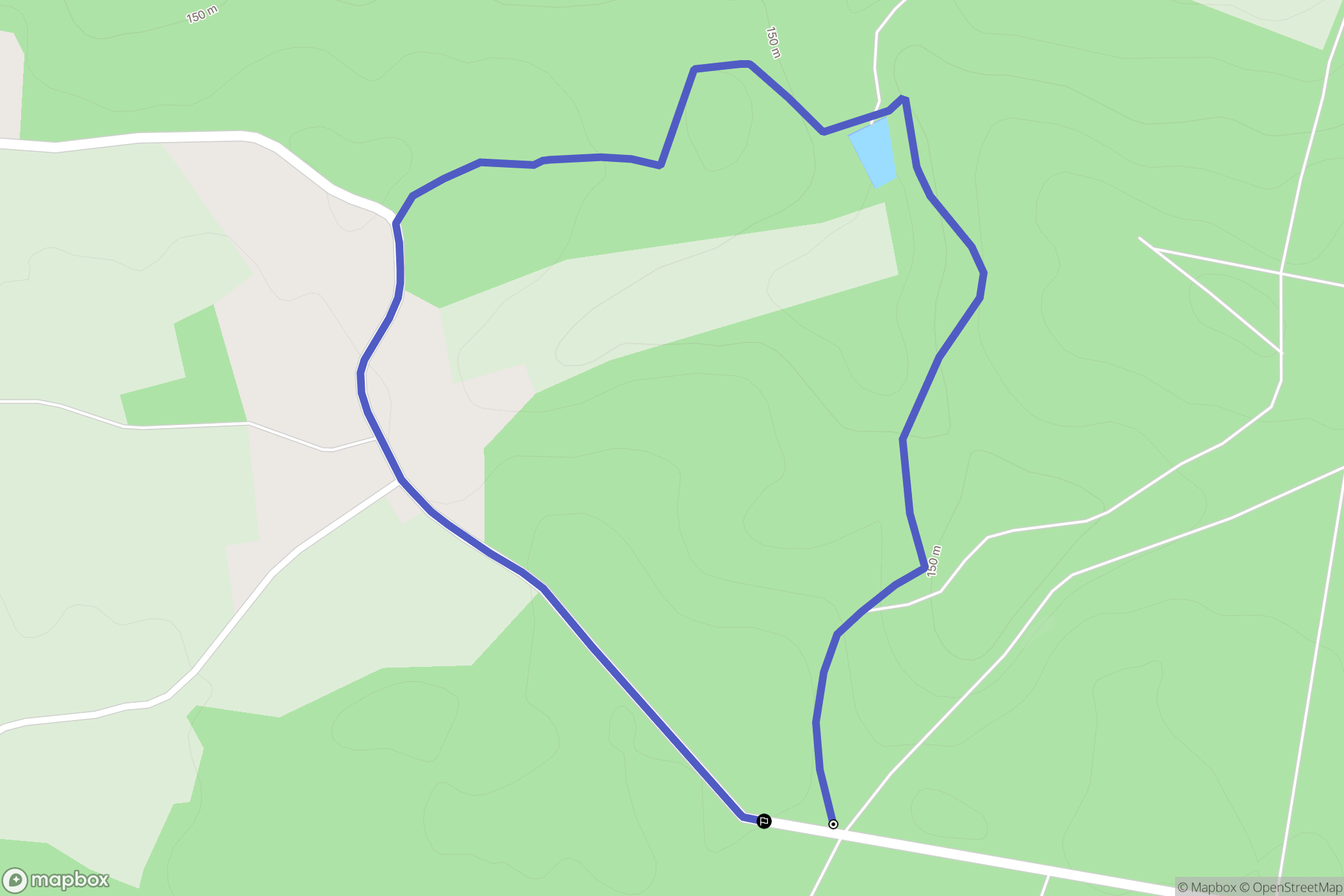 Les Monts du Roumois : carte du parcours de randonnée - France