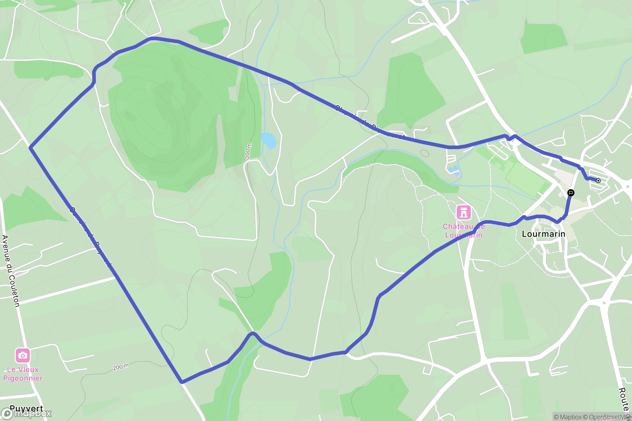 Lourmarin : carte du parcours de randonnée - France