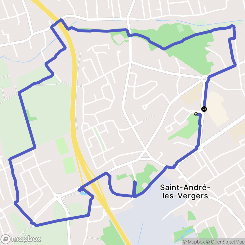 Saint-André-les-Vergers : carte du parcours de randonnée - France