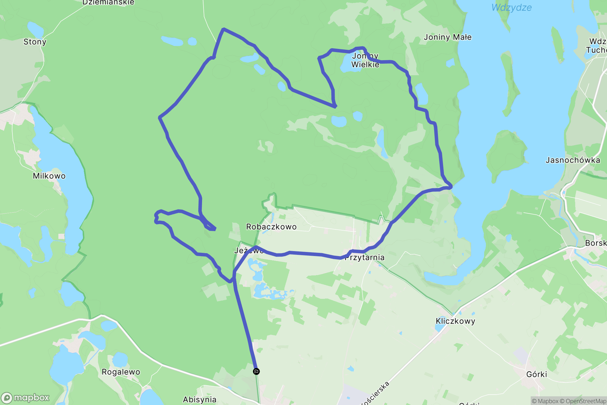 Wiele: mapa trasy - Poland