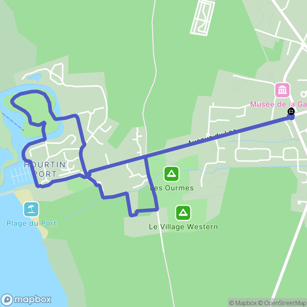 Hourtin : carte du parcours de randonnée - France