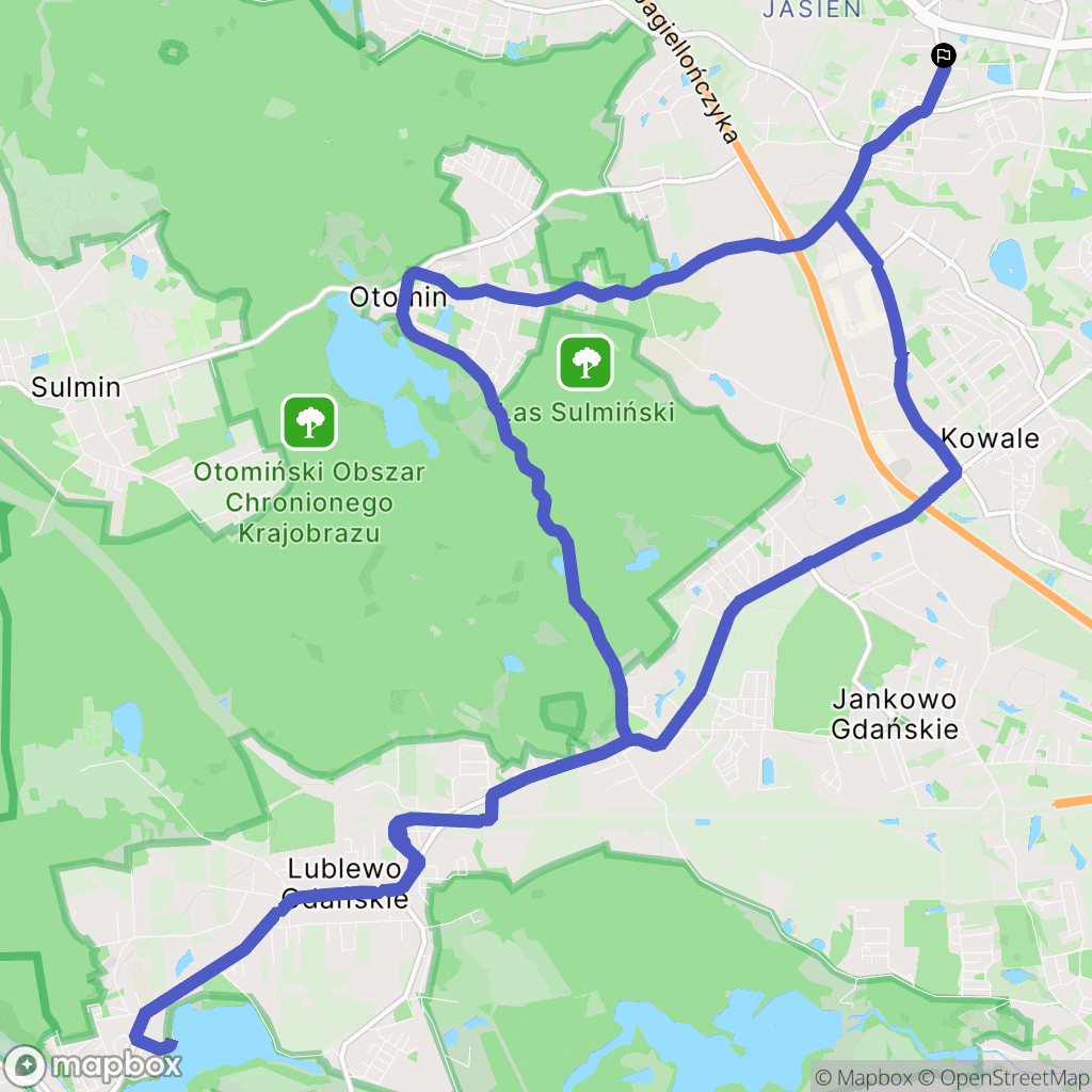 Gdańsk: mapa trasy - Poland