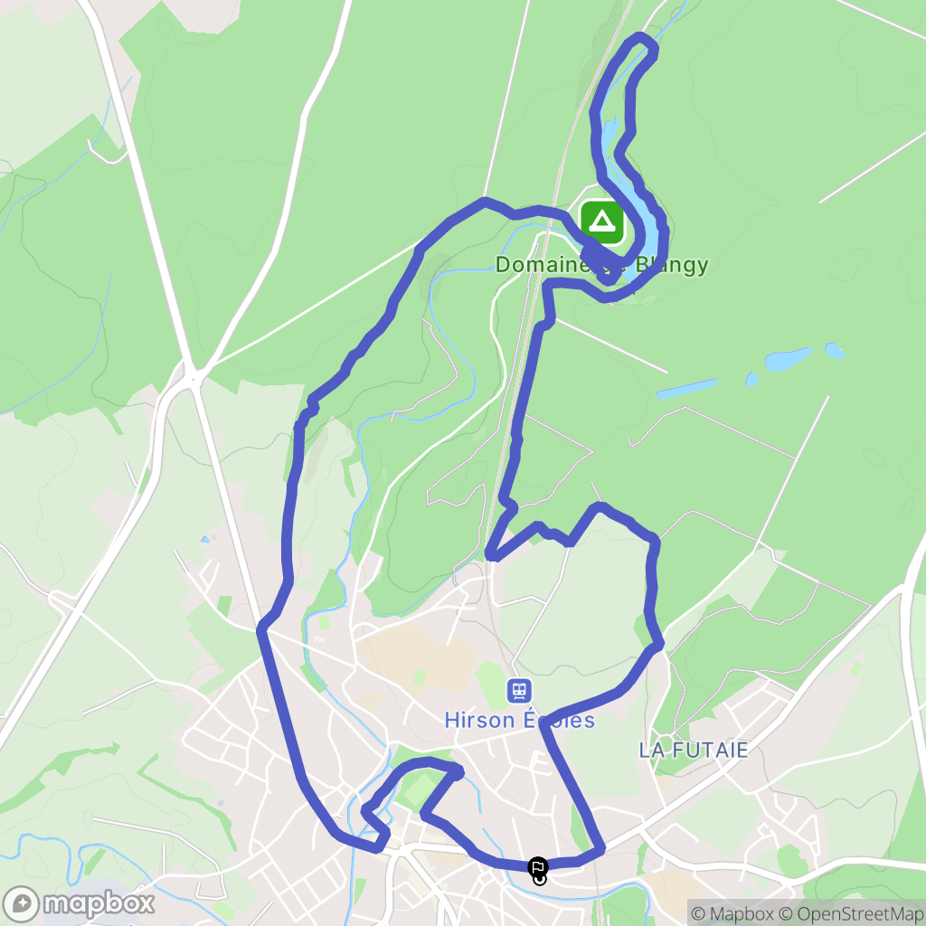Hirson : carte du parcours de randonnée - France