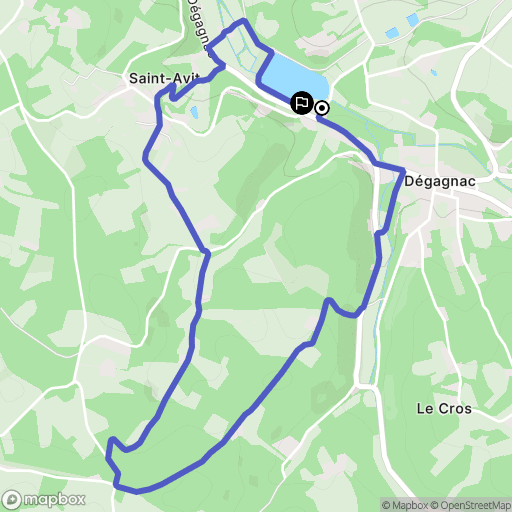Dégagnac : carte du parcours de randonnée - France