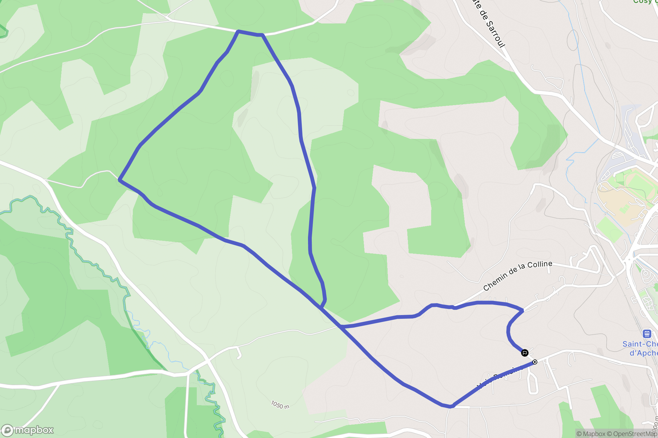 Saint-Chély-d'Apcher : carte du parcours de randonnée - France