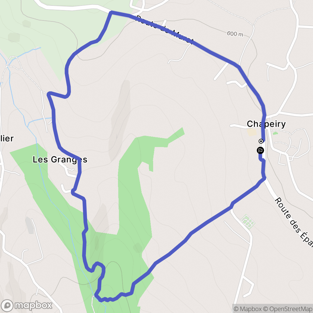 Chapeiry : carte du parcours de randonnée - France