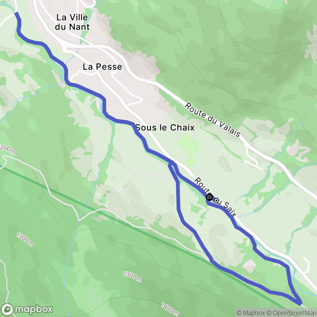 La Chapelle-d'Abondance : carte du parcours de randonnée - France