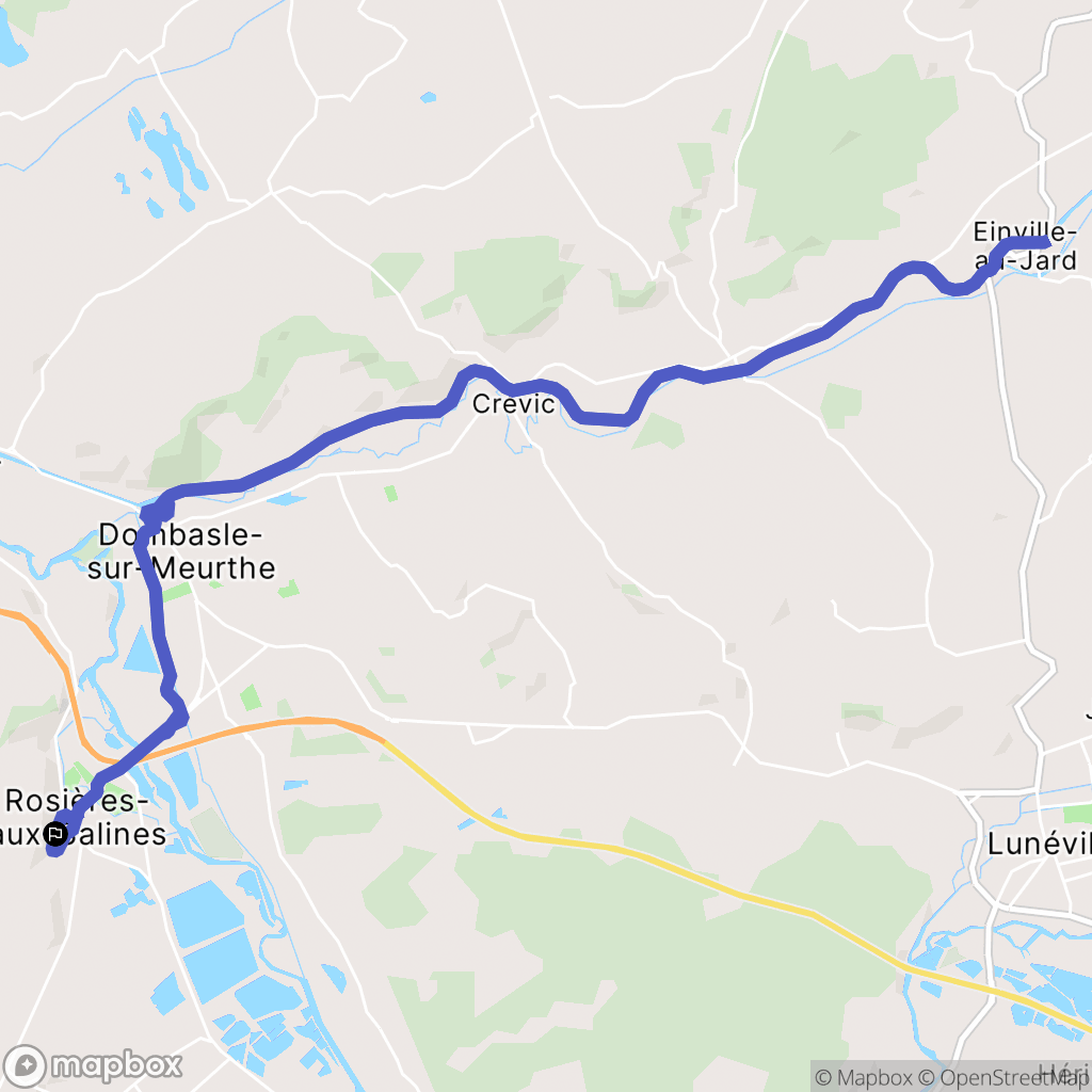 Rosières-aux-Salines : carte du parcours de randonnée - France