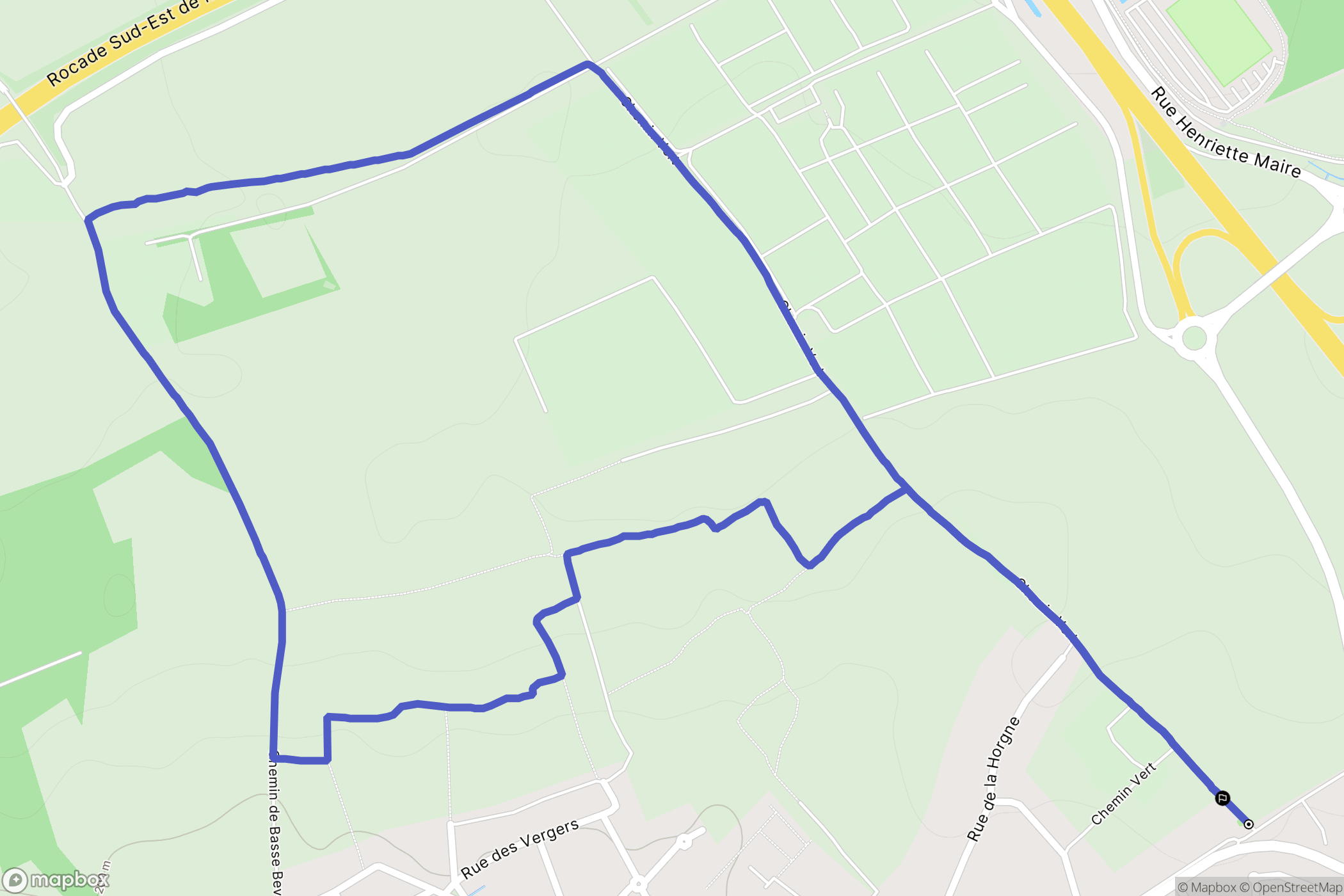 Peltre : carte du parcours de randonnée - France
