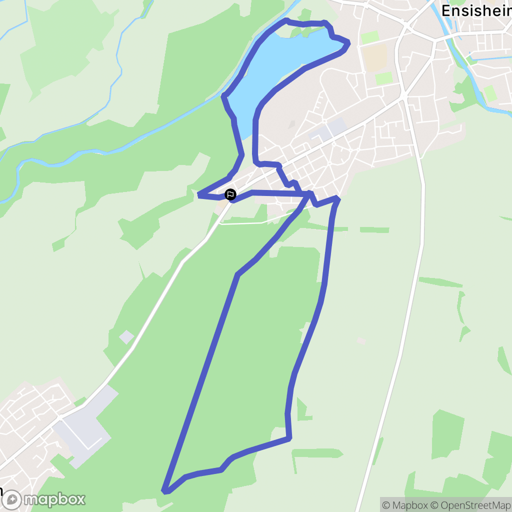 Ensisheim : carte du parcours de randonnée - France
