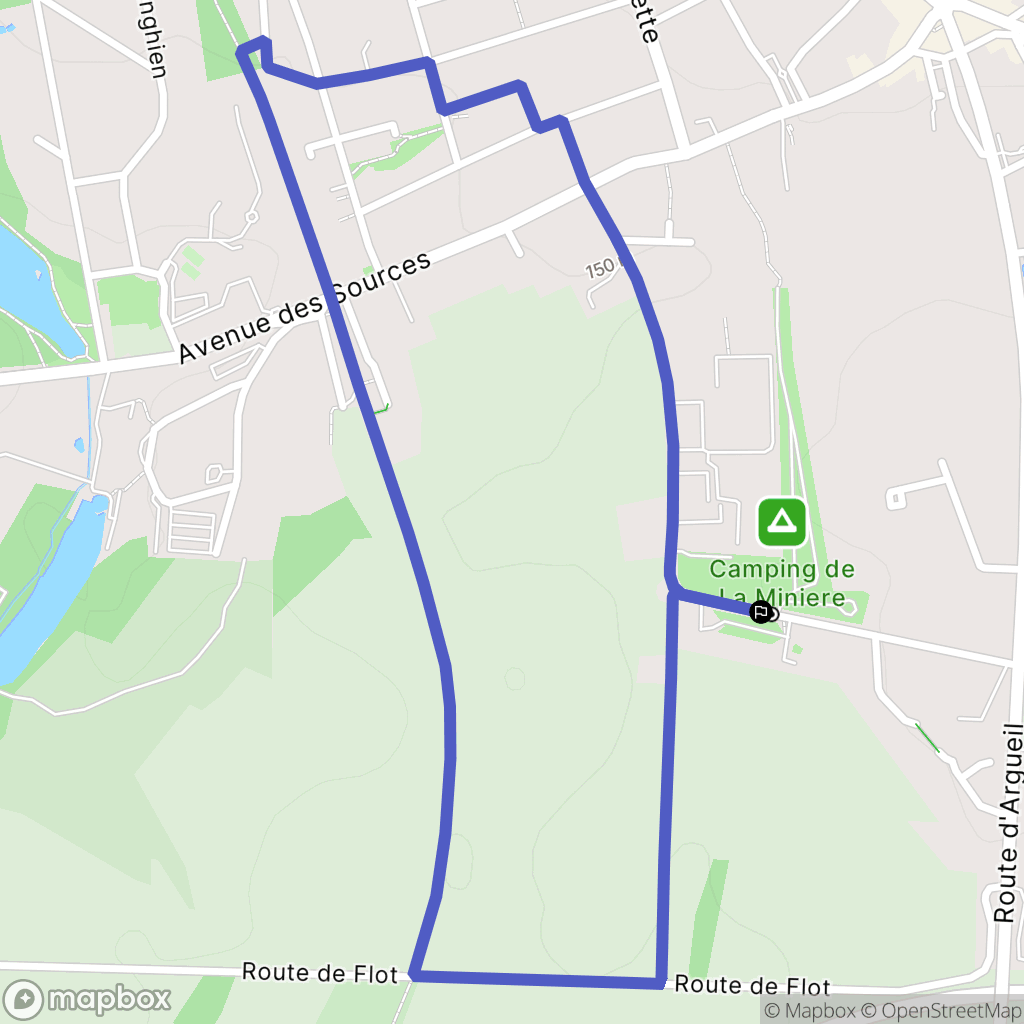 Forges-les-Eaux : carte du parcours de randonnée - France