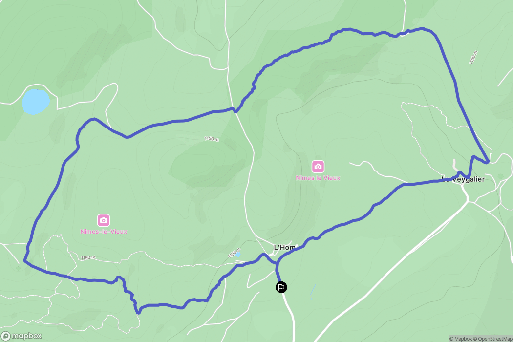 Fraissinet-de-Fourques : carte du parcours de randonnée - France