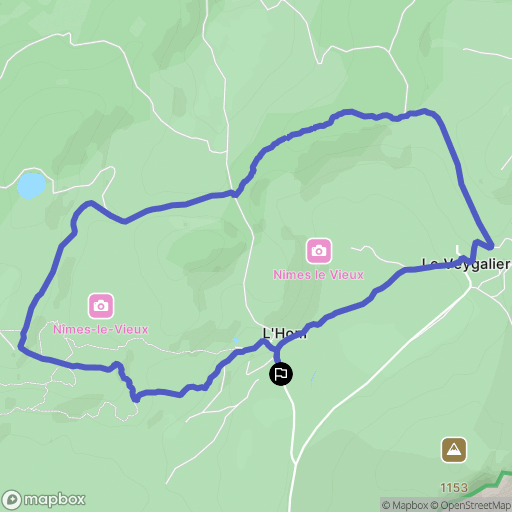 Fraissinet-de-Fourques : carte du parcours de randonnée - France