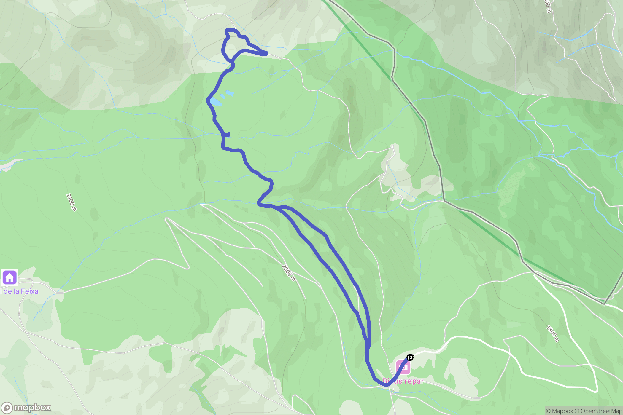Guils de Cerdanya : carte du parcours de randonnée - Spain