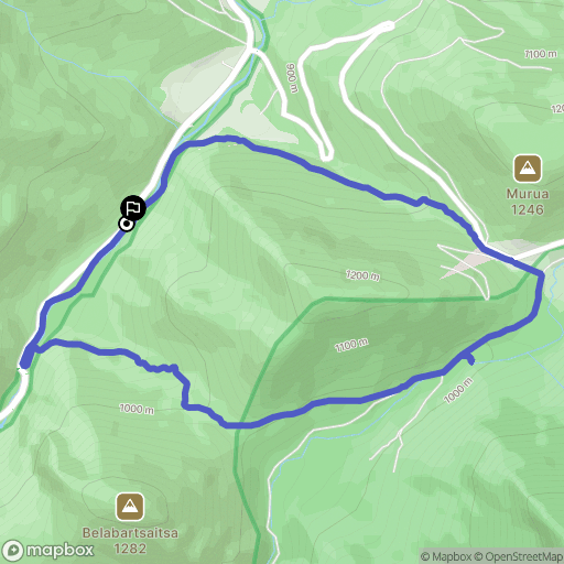 Isaba : carte du parcours de randonnée - Spain