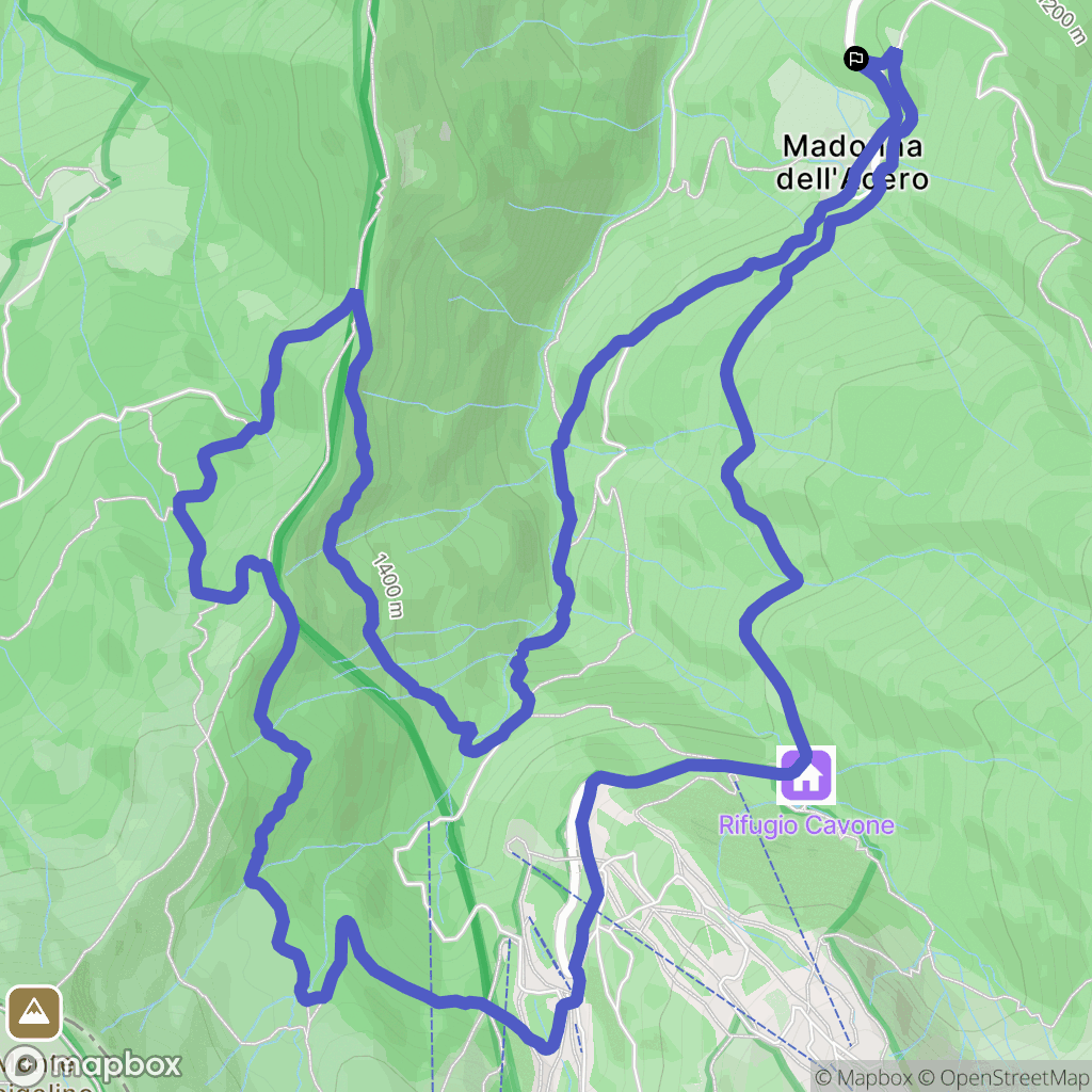  : carte du parcours de randonnée - Italy