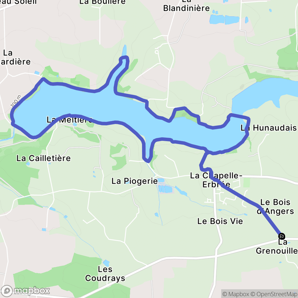 La Chapelle-Erbrée : carte du parcours de randonnée - France