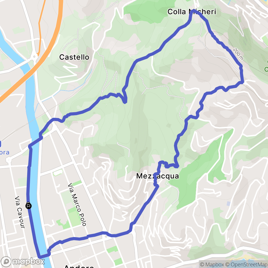 Marina di Andora : carte du parcours de randonnée - Italy