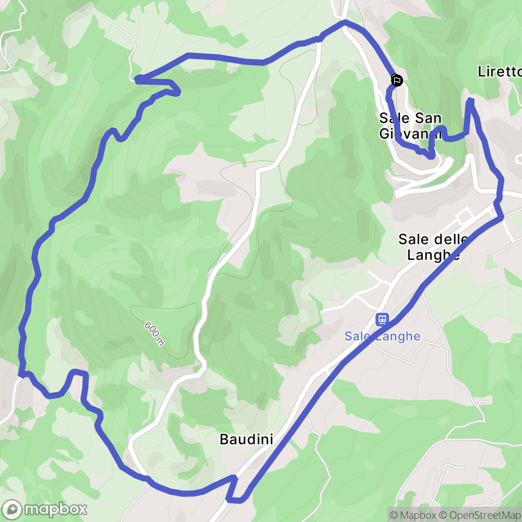 : carte du parcours de randonnée - Italy
