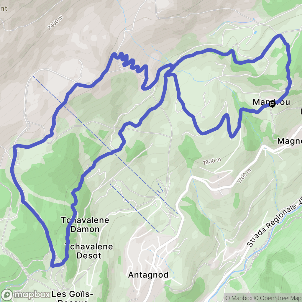  : carte du parcours de randonnée - Italy