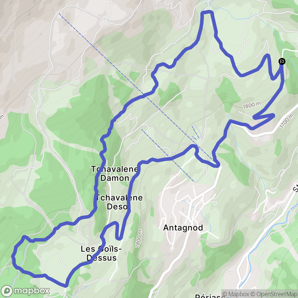 : carte du parcours de randonnée - Italy
