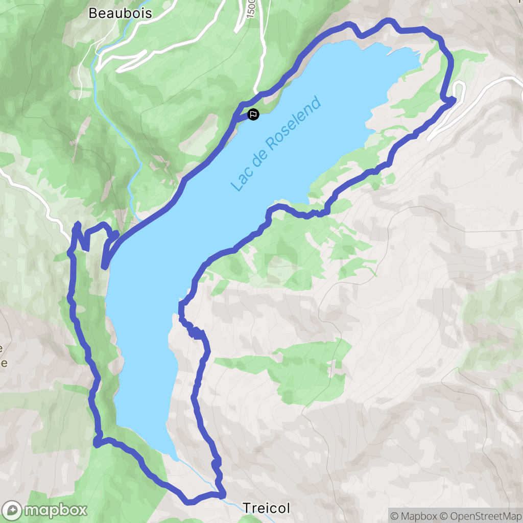 Beaufort : carte du parcours de randonnée - France