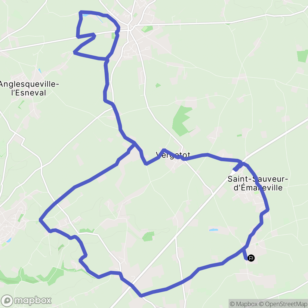 Saint-Sauveur-d'Émalleville : carte du parcours de randonnée - France