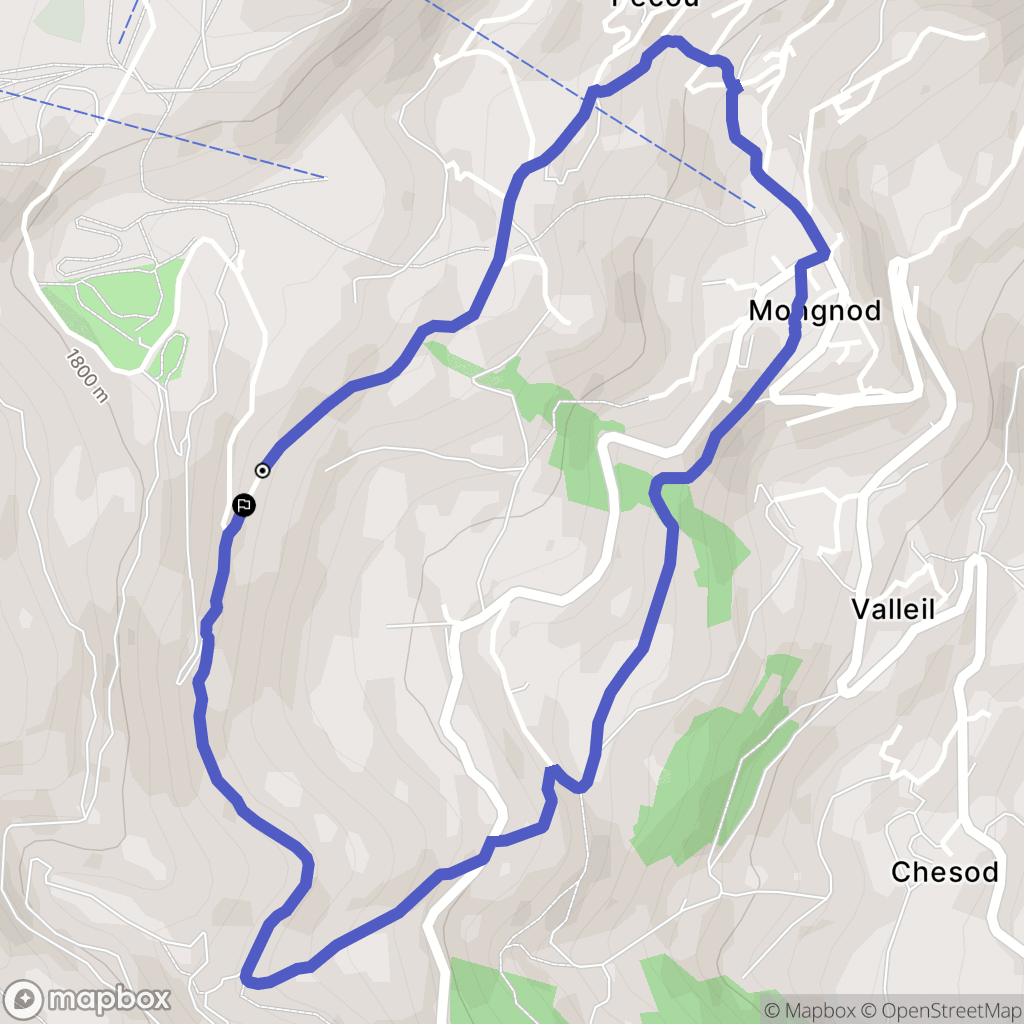 : carte du parcours de randonnée - Italy