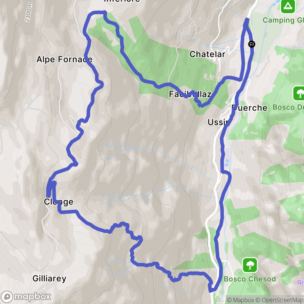Bioley : carte du parcours de randonnée - Italy