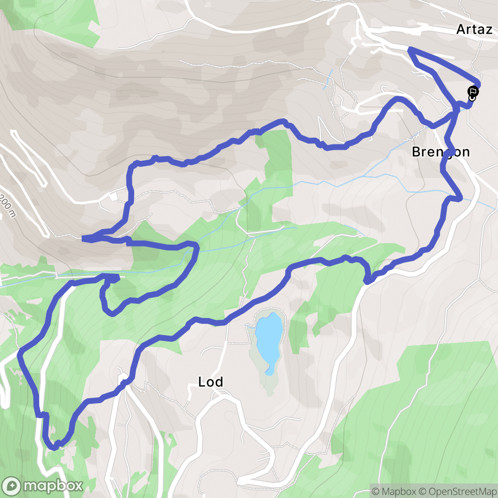 Brengon : carte du parcours de randonnée - Italy