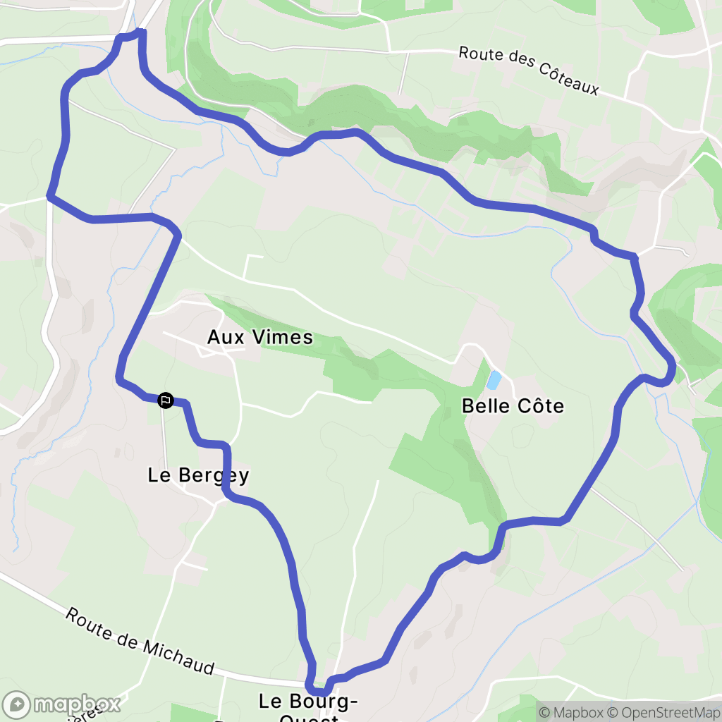 Mérignas : carte du parcours de randonnée - France