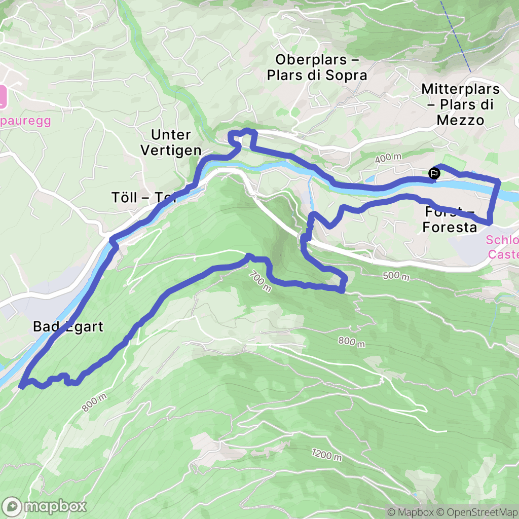 Lagundo : carte du parcours de randonnée - Italy