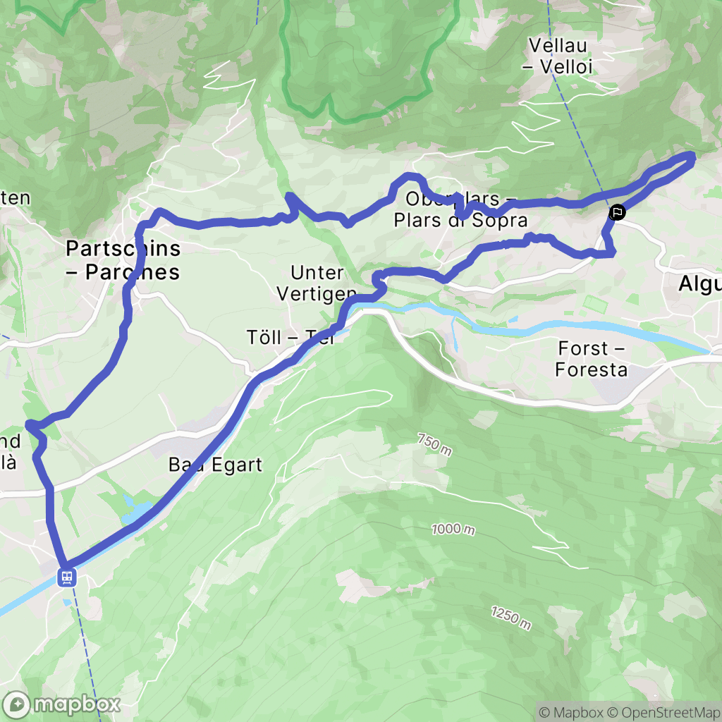 Lagundo : carte du parcours de randonnée - Italy