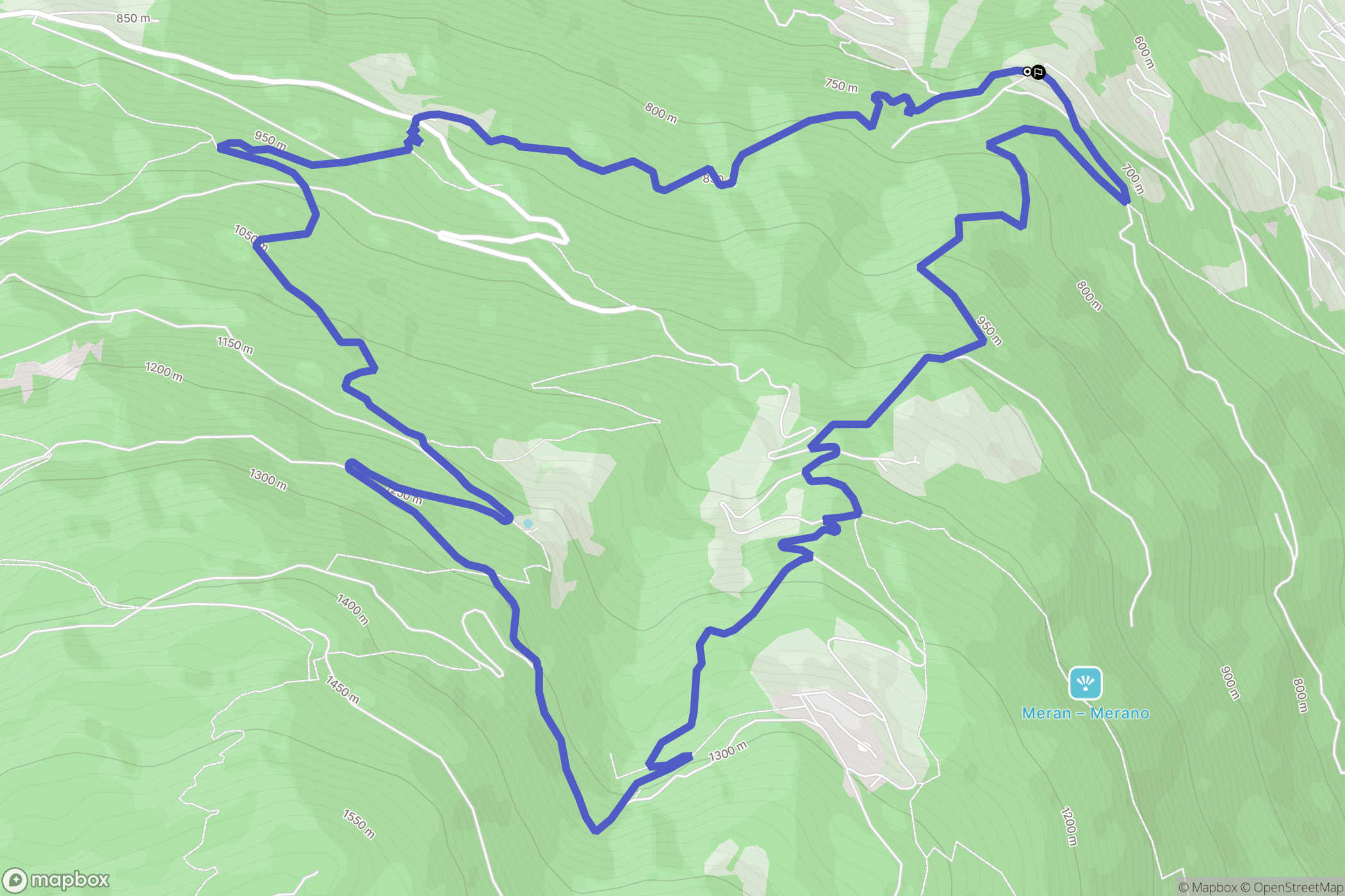 Marlengo : carte du parcours de randonnée - Italy