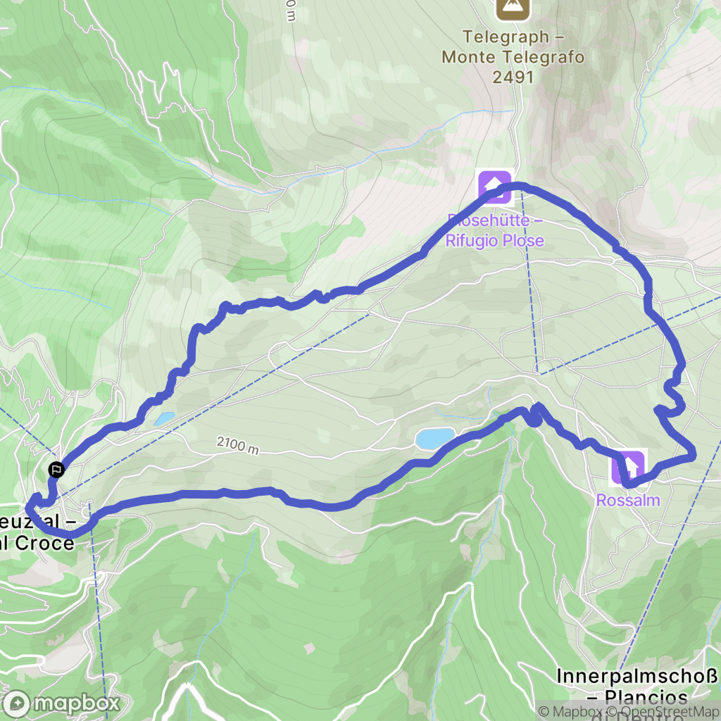  : carte du parcours de randonnée - Italy