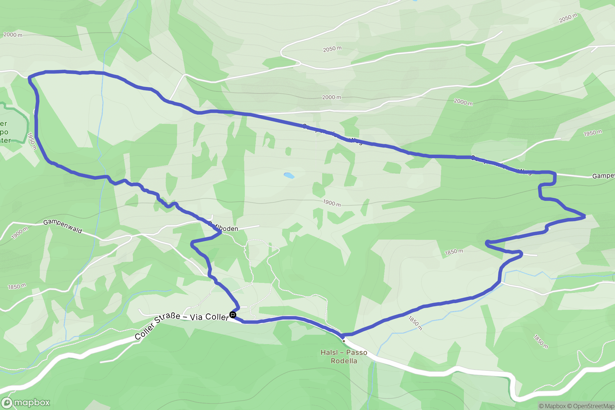 : carte du parcours de randonnée - Italy